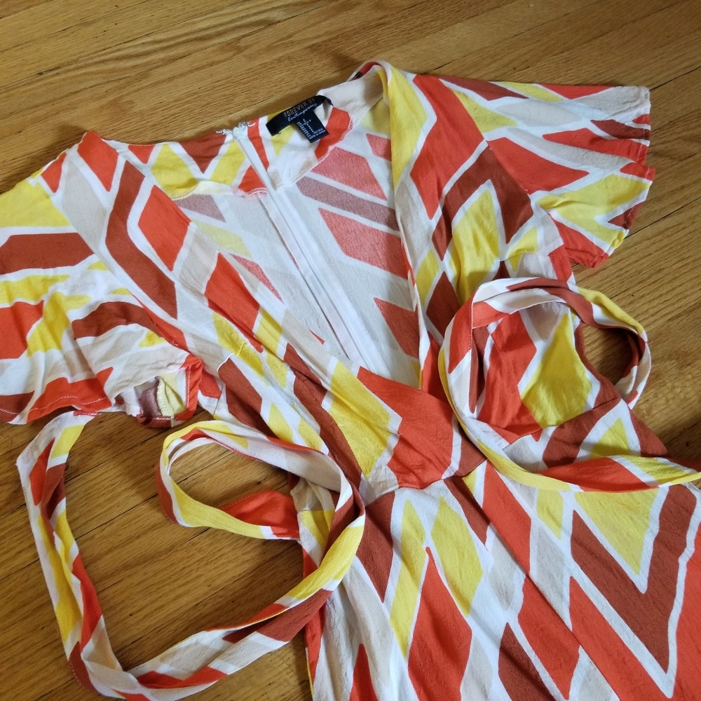 Forever 21 diamond print romper